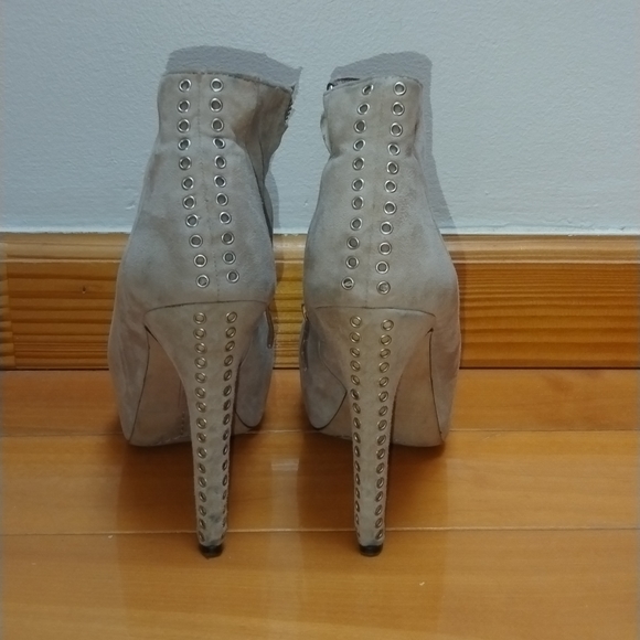 Suede Platform Booties - Picture 1 of 8